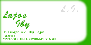 lajos iby business card